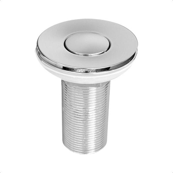 Imagem de Valvula Ralo Click Interno Cromada Metal 7/8 ou 30mm para Cuba Pia Tanque Lavabo Lavatório Banheiro