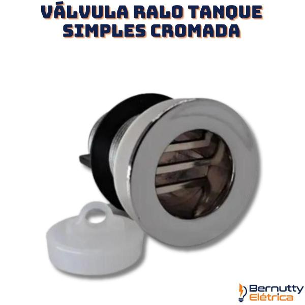 Imagem de Válvula Ralo Tanque Simples Abs Cromada