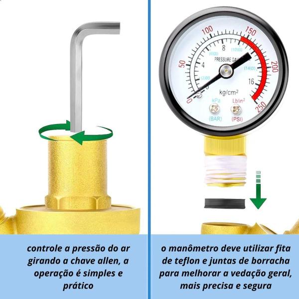 Imagem de Válvula Redutora Pressão Vrp Tk-905 Latão 1/2pol