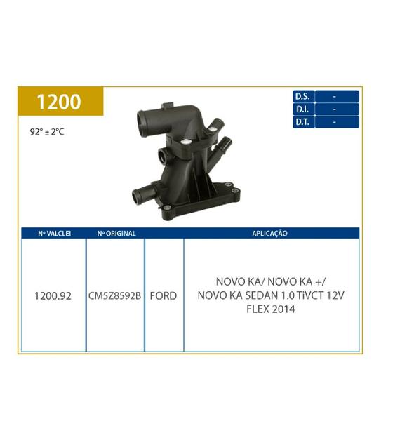 Imagem de Valvula Termostatica Ford Ka 1.0 12V Sigma 14/Em Diante