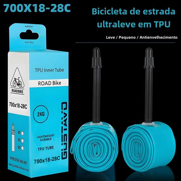 Imagem de Válvula Ultraleve para Bicicleta de Estrada (45mm/65mm/85mm) - 24g - TPU - 700x18-28c