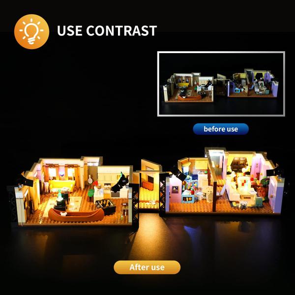 Imagem de Vaodest LED Light para Lego The Friends Apartments 10292 Modelo, Design e Configuração Compatível com o Modelo 10292 (Somente Luz LED, Não Kit de Bloco de Construção)