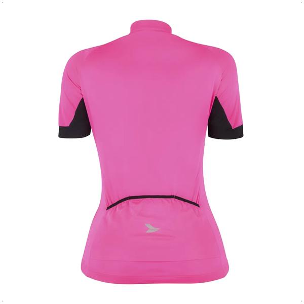 Imagem de VAR Camisa Ciclismo Feminina Rosa PP/P/M Zíper Dryfit Proteção UV30+ Corrida Treino Academia Musculação Atrio