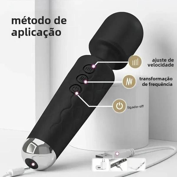 Imagem de Vara de Massagem Elétrica Portátil - 8 Modos Ajustáveis para Alívio da Fadiga Muscular