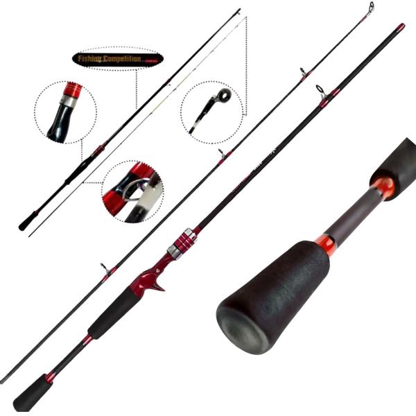 Imagem de Vara de Pesca para Carretilha fibra Carbono 15-35Lbs 1,80 Metros 2 Partes