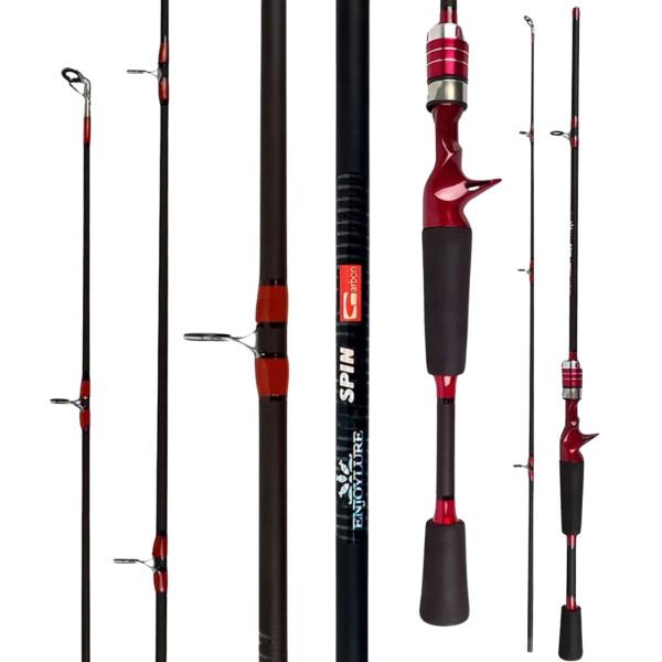 Imagem de Vara de Pesca para Carretilha fibra Carbono 15-35Lbs 1,80 Metros 2 Partes