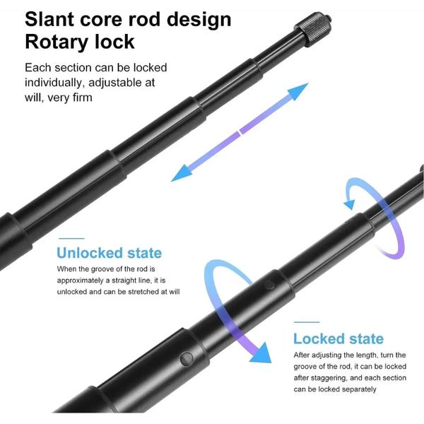Imagem de Vara de Selfie Invisível Rotativa Insta360 X3/ONE X2/ONE RS/GoPro - Acessório para Tripé Portátil