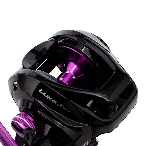 Imagem de Vara Dourado 1,65m 30lb + Carretilha Luke Slim Purple Direita