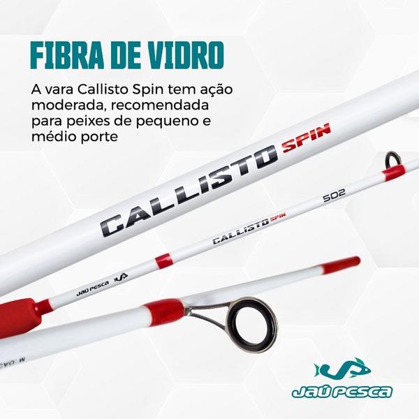 Imagem de Vara Molinete JP CALLISTO 1,50 mts 10-20LBS 2 Partes Branco/Vermelho