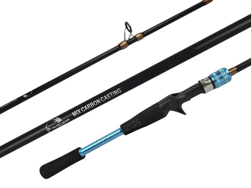 Imagem de Vara Para Carretilha Alto Mar Pesca Mix Carbon 5'0" (1,50m) 8-15Lbs YLQ-HYB1.5 - 2 Partes