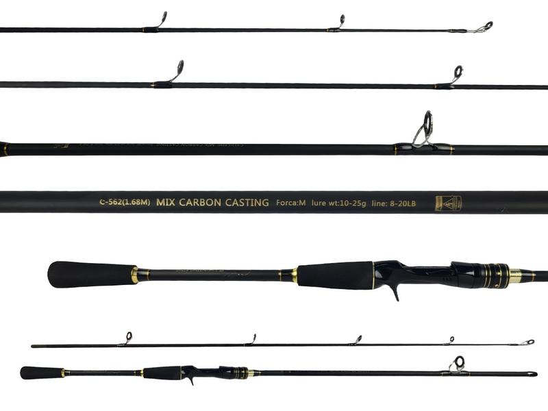 Imagem de Vara Para Carretilha Alto Mar Pesca Mix Carbon Casting 5'6" (1,68m) 8-20Lbs LW C-562 - 2 Partes