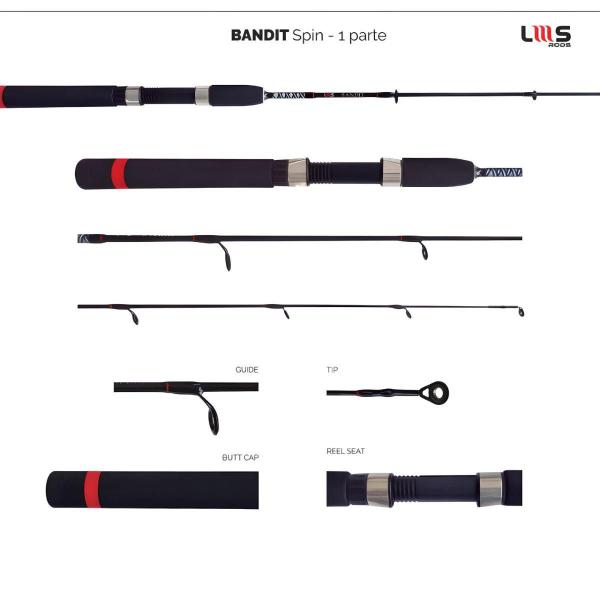 Imagem de Vara para Molinete Bandit New Model 1.10m 3-6lb 2 Partes - Lumis