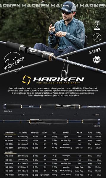 Imagem de Vara Para Molinete Daisen Hariken 6'6" (1,98m) 8-17lbs HAS-662M - 2 Partes