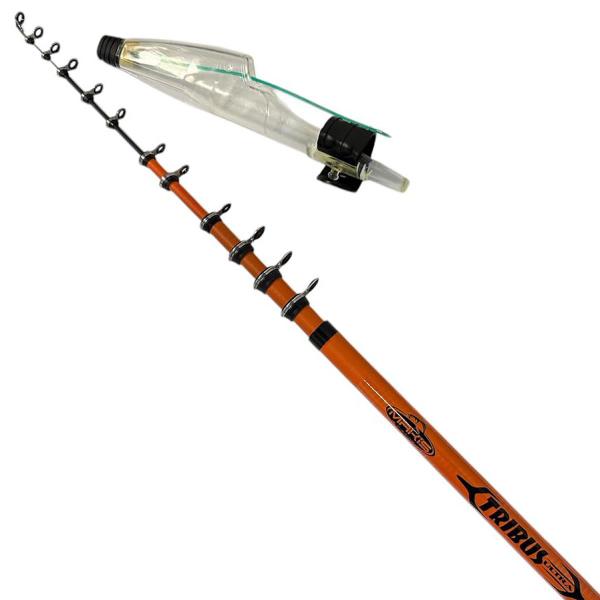 Imagem de Vara Tribus Pesca Ultra Light 2,40mt Laranja Makis Fishing