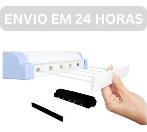 Imagem de Varal Automático 5 Cordas Retrátil Parede 4,1 Metros Home Utilities Preto