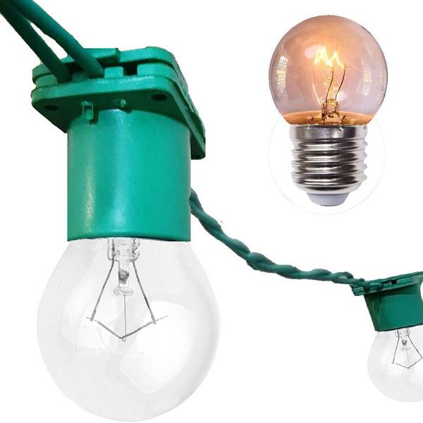 Varal Cordão De Luzes Gambiarra de lampadas Rede Fio de luz 55 Metros Com Lampadas Transparente 15w - JDK Iluminação Imagem de Varal Cordão De Luzes Gambiarra de lampadas Rede Fio de luz 55 Metros Com Lampadas Transparente 15w