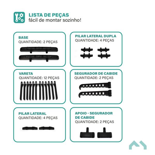 Imagem de Varal De 3 Andares Vertical Compacto Chão  Fácil Seca Roupa