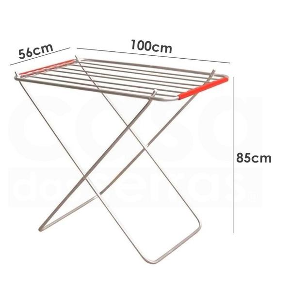 Imagem de Varal de chão em alumínio c/ pés 1,00 m x 0,56 cm - var0221