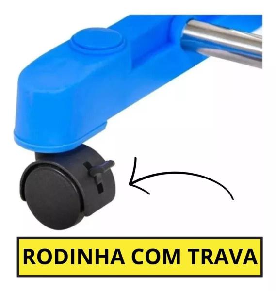 Imagem de Varal De Chão Roupa Inox 3 Três Andares Retrátil Cor ul