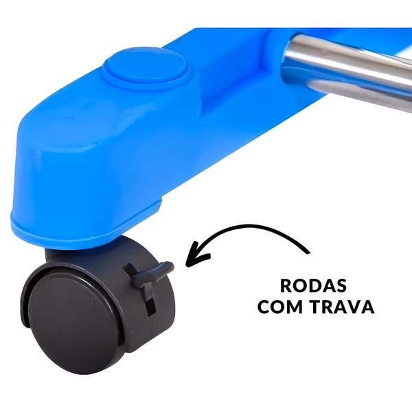 Imagem de Varal de Chão Vertical 3 Andares Rodas Regulável Retrátil