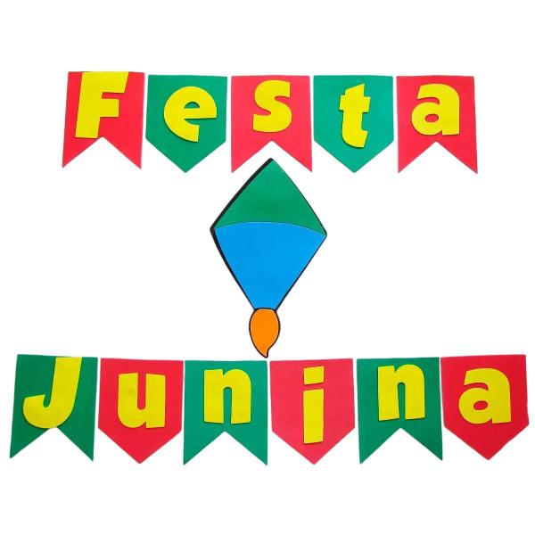 Imagem de Varal de Festa Junina Bandeirinha São João Decoração Desenhado