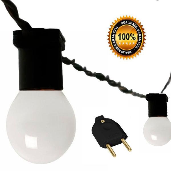 Varal de Luzes 50cm Preto 90M Com Lampadas Led 127v Com Plug - JDK Iluminação Imagem de Varal de Luzes 50cm Preto 90M Com Lampadas Led 127v Com Plug