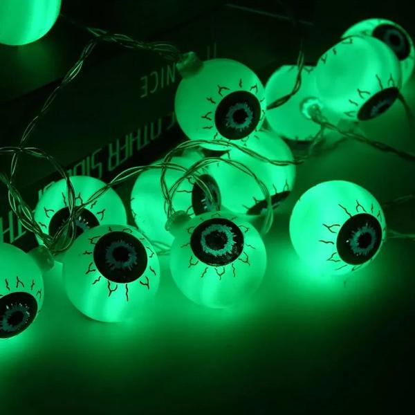 Varal LED Halloween Mini Olho C/10 Unidades - Genérico Imagem de Varal LED Halloween Mini Olho C/10 Unidades