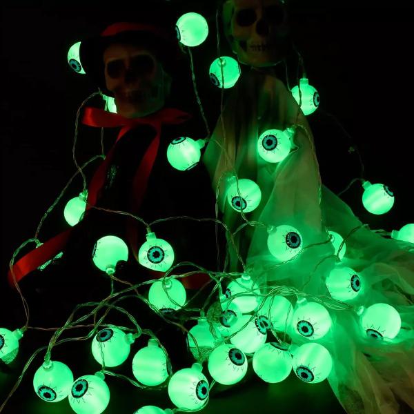 Varal LED Halloween Mini Olho C/10 Unidades - Genérico Imagem de Varal LED Halloween Mini Olho C/10 Unidades