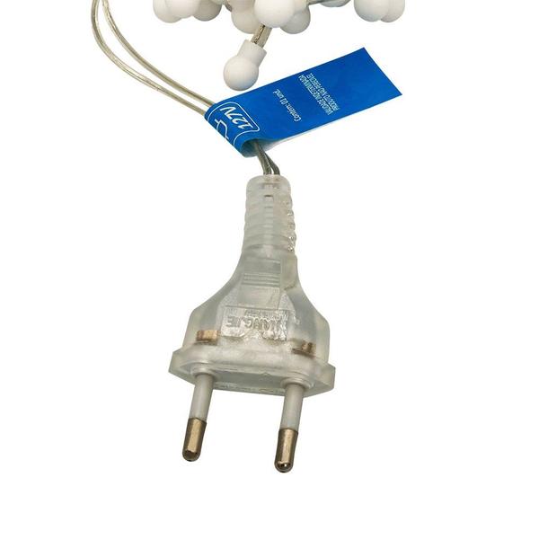 Varal LED Pisca-Pisca de 8 Metros com 8 Funções com 100 Bolinhas Branco Frio 220v - Bering Imagem de Varal LED Pisca-Pisca de 8 Metros com 8 Funções com 100 Bolinhas Branco Frio 220v