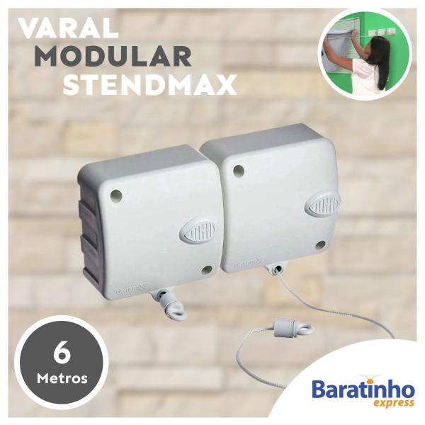 Imagem de Varal Modular Retrátil Automático C/ 2 Módulos Até 6 Metros