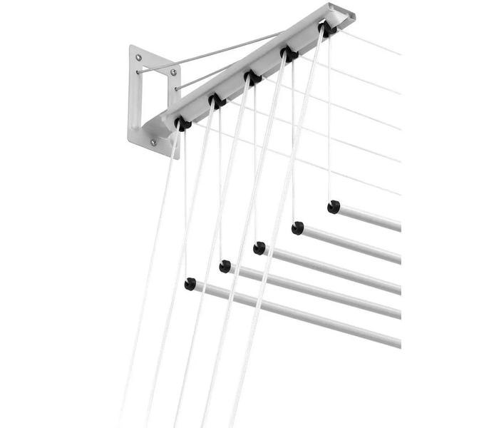 Imagem de Varal Parede Individual 5 Varetas Innovar 1,00m Aço Teto