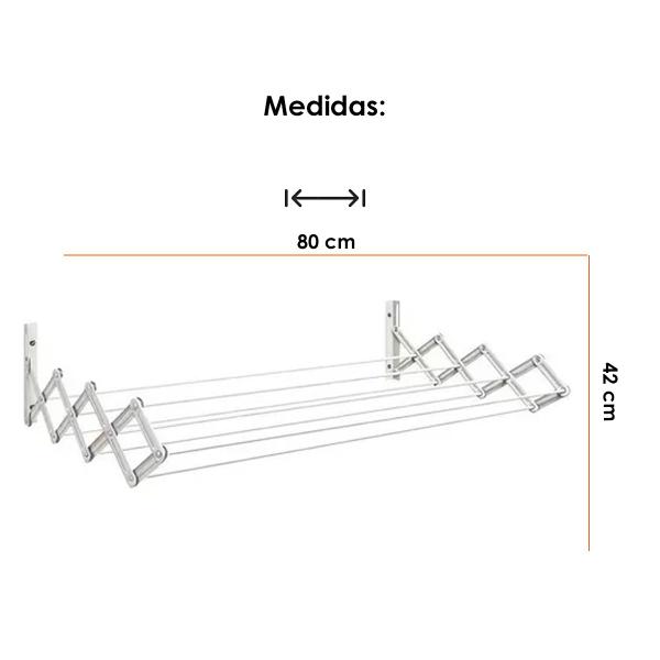 Imagem de Varal sanfonado em aco 1,00 m maxeb