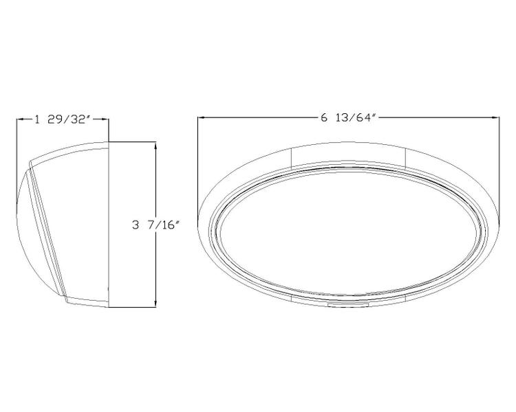 Imagem de Varanda oval LED RV Light Lumitronics 12V com interruptor liga/desliga