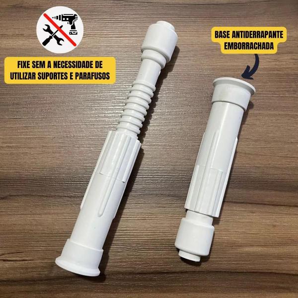 Imagem de Varão Extensível Para Box Banheiro Cortina Bastão 75 A 90Cm