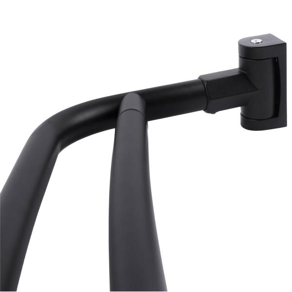 Vareta de chuveiro JS Jackson Supplies Double Curved Black 112-178 cm Imagem de Vareta de chuveiro JS Jackson Supplies Double Curved Black 112-178 cm