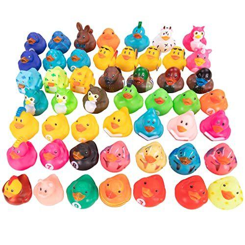 Imagem de Variedade de brinquedos de banho de pato de borracha canguru (50-Pack)