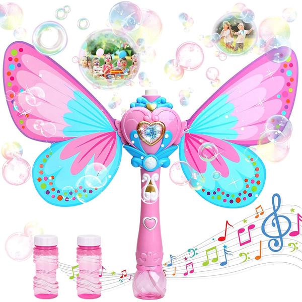 Varinha de bolhas mágica para crianças Butterfly Fairy Autom - Wokex Imagem de Varinha de bolhas mágica para crianças Butterfly Fairy Autom