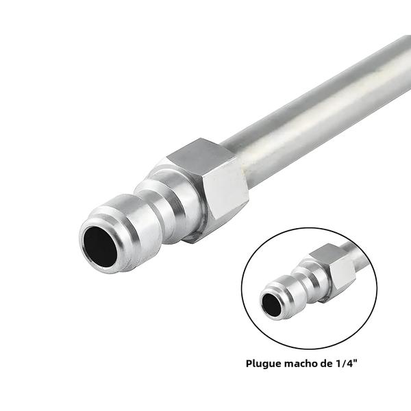 Imagem de Varinha de Extensão para Lavadora de Pressão com Lança e Conector Rápido 1/4" - Cabeça Curvada