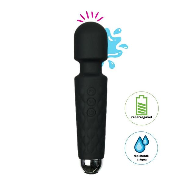 Imagem de Varinha Magica Vibrador Massageador Estimulador de Clitóris Recarregável Silencioso