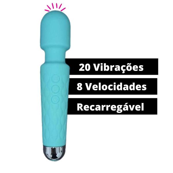 Imagem de Varinha Magica Vibrador Massageador Estimulador de Clitóris Recarregável Silencioso