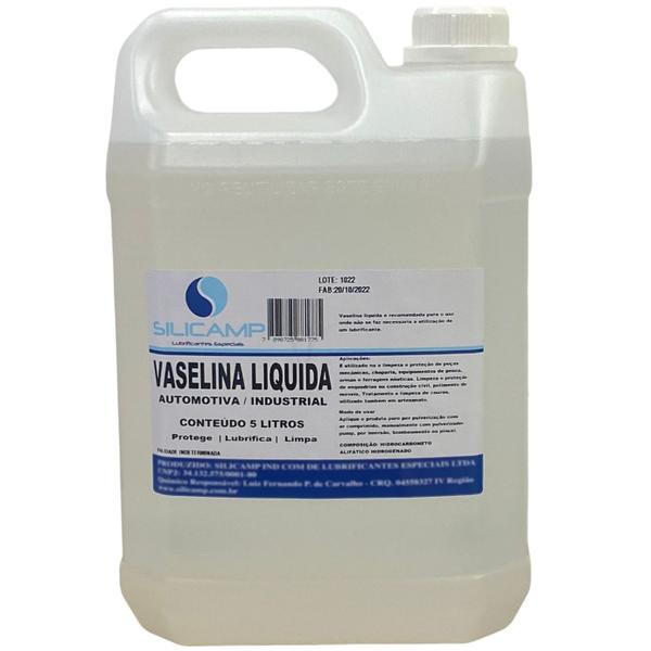 Vaselina Liquida Industrial, Automotiva 05 Litros - SILICAMP Imagem de Vaselina Liquida Industrial, Automotiva 05 Litros