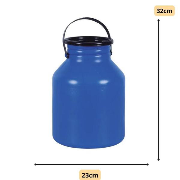 Vasilhame Para Transporte De Leite 10 Litros Azul - Kit 2 - Injesul Imagem de Vasilhame Para Transporte De Leite 10 Litros Azul - Kit 2