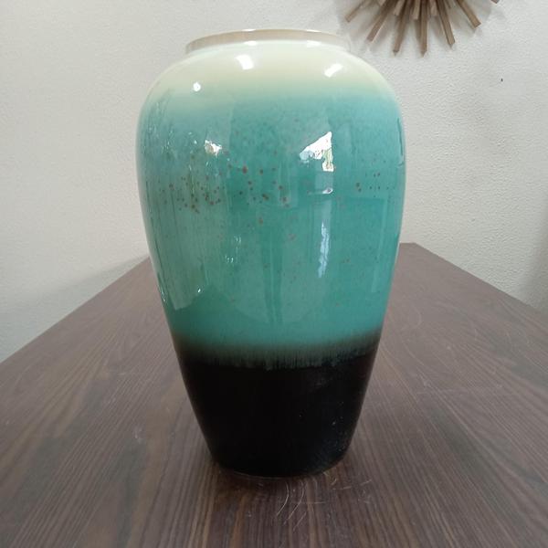 VASO 35x13x13cm CERÂMICA VERDE - NH Imagem de VASO 35x13x13cm CERÂMICA VERDE