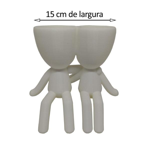 Imagem de Vaso 3D Abraço Suculentas Decoração 15Cm Robert Plant