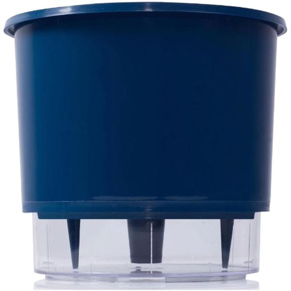 Imagem de Vaso Auto Irrigável N3 16x14 Azul Es Raiz Antidengue Kit 5un