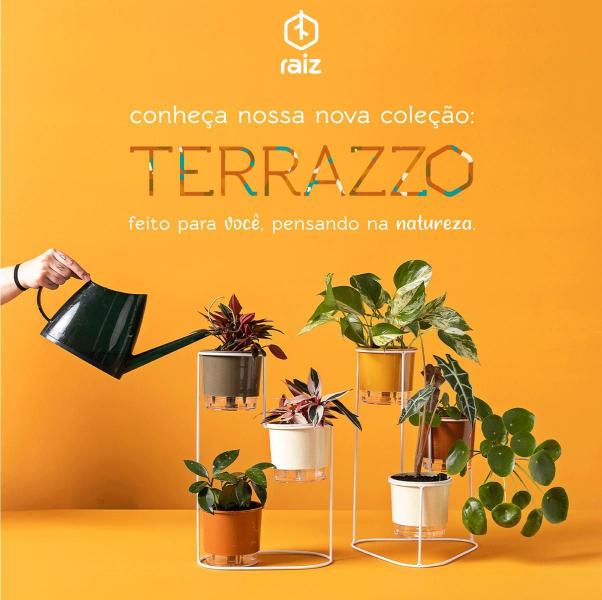 Imagem de Vaso Auto Irrigável Reciclado N3 15 X 16 Cm Coleção Terrazo