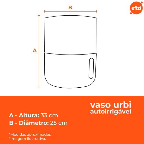 Imagem de Vaso Autoirrigável Decor Urbi M Cimento Brota