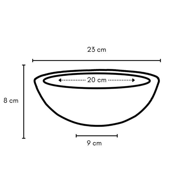 Imagem de Vaso Bacia Decorativa De Polietileno Para Flores E Plantas 23x8