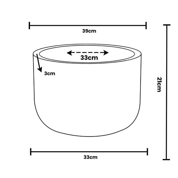 Imagem de Vaso  Bacia para Plantas Redondo de Polietileno 39x21cm