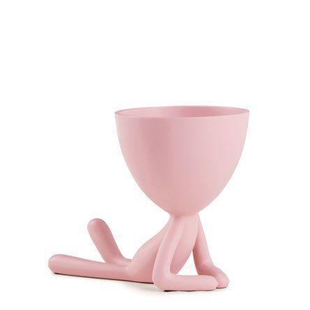 Imagem de Vaso Bob Em Poliresina Rosa Fosco 13 Cm - Mart